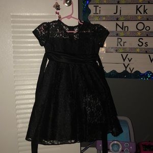 Little girl black dance dress